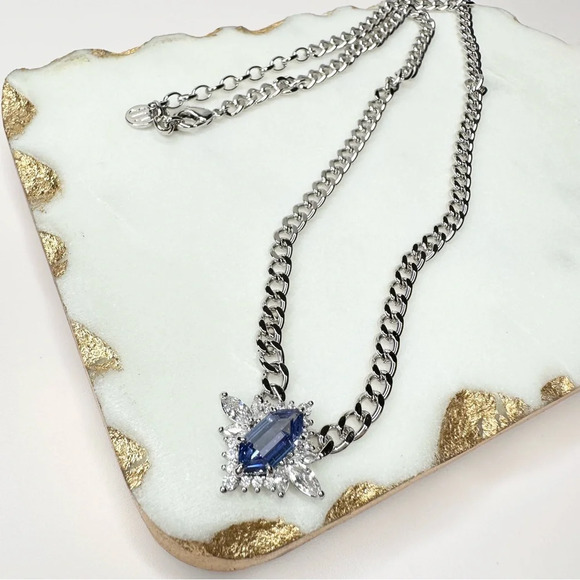 Bomb Party December Tanzanite Necklace Rhodium Plating RBP8504 - Picture 5 of 5
